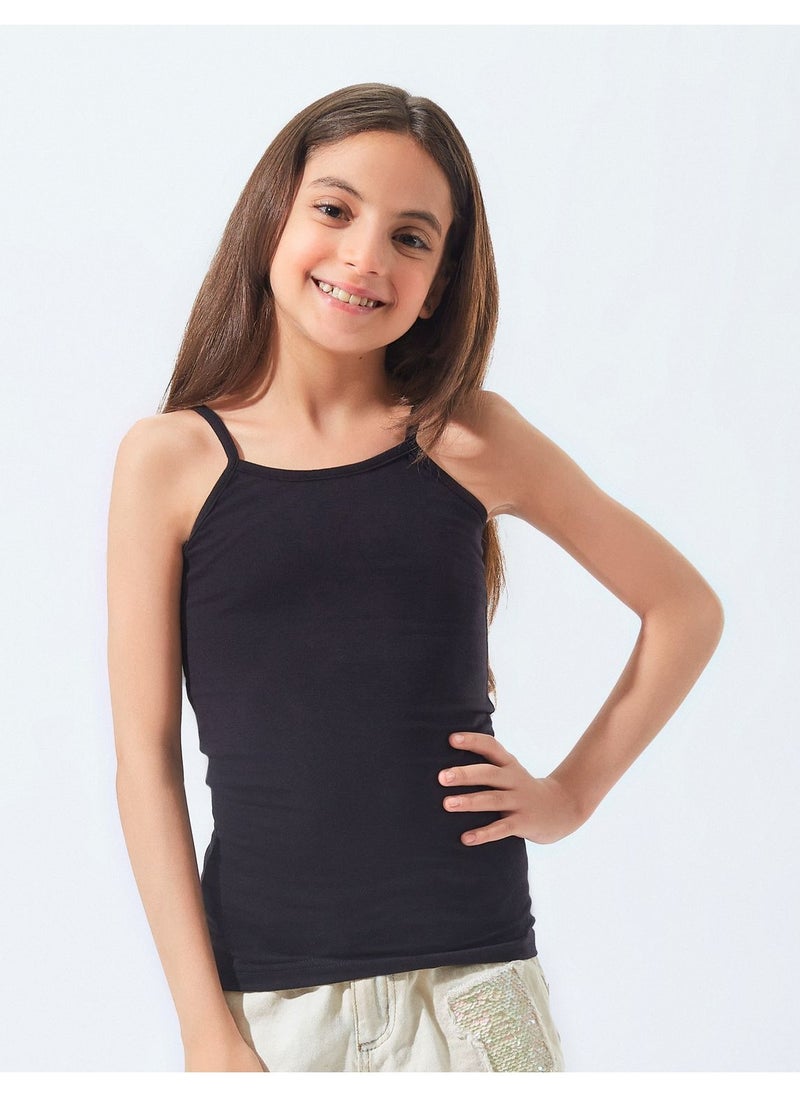 Mesery Mesery  Girls Top Cotton-BLack  - Image 1
