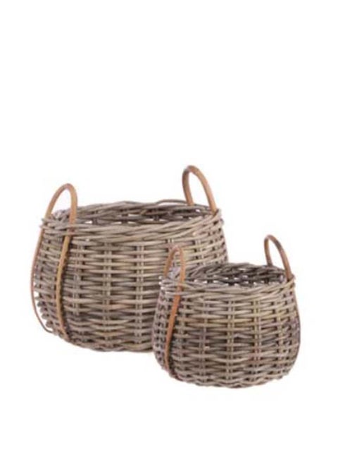 Suncoast Cameo Basket Natural Rattan Fiber/Plastic (L) (One Unit Only)