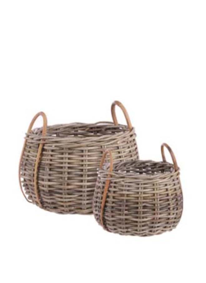 Suncoast - Suncoast Cameo Basket Natural Rattan Fiber/Plastic (L) (One Unit Only) - Image 1