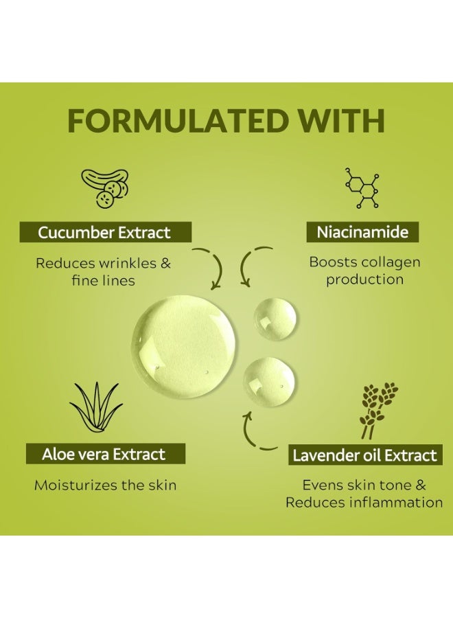 MIRABELLE Cucumber Facial Serum Sheet Mask | Soothes & Refreshes & Hydrates | (Pack of 1) 25ml - Image 3