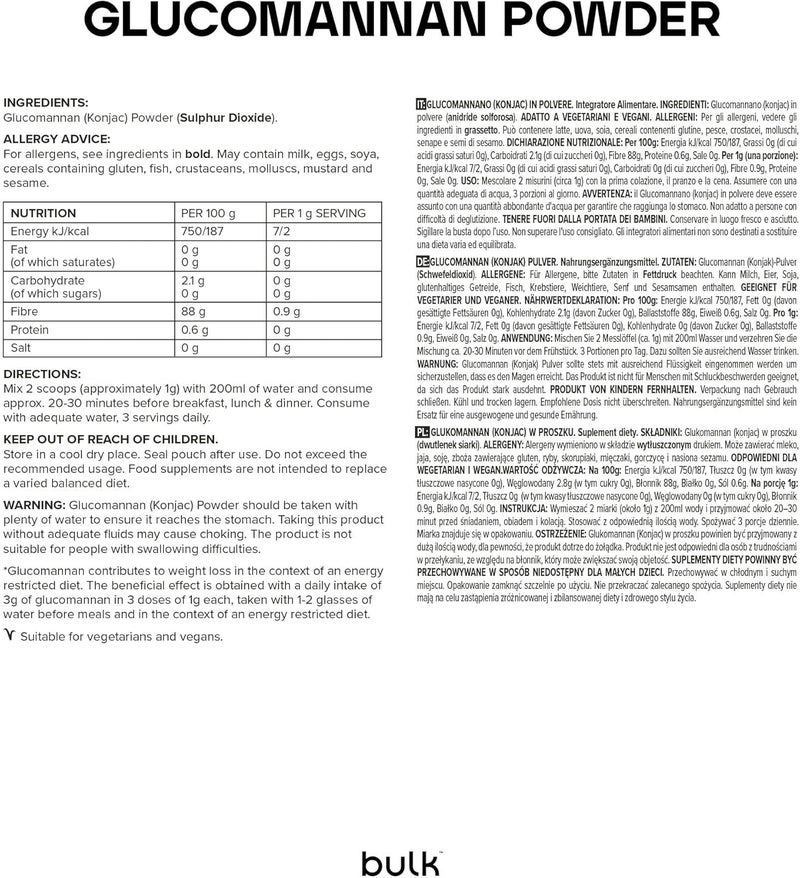 Bulk Glucomannan Powder Konjac 500 g - Image 3