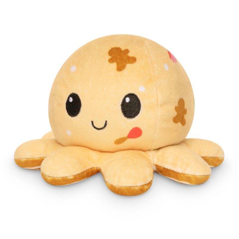TeeTurtle - The Original Reversible Octopus Plushie - Gingerbread - Cute Sensory Fidget Stuffed Animals That Show Your Mood - Image 2