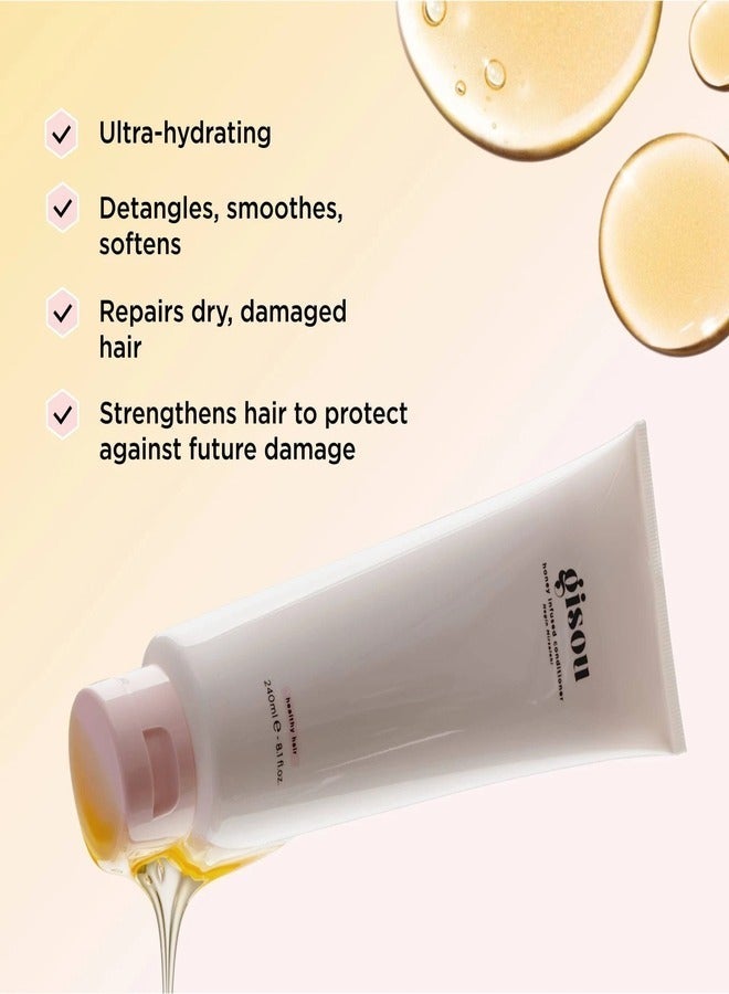 GISOU Honey Infused Conditioner 50ml - Hydrating & Nourishing Hair Treatment, Anti-Frizz, Strengthening Formula with Mirsalehi Honey for Soft, Shiny Hair - Image 2