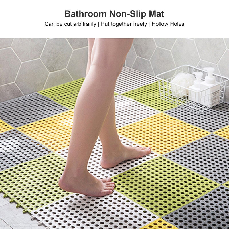 Anti-Skidding Mat Grey Flexible Bendable Custom Cuttable - Quick Drainage Massage Protrusion Bathroom Floor Mat for Shower Room Toilet - Image 2