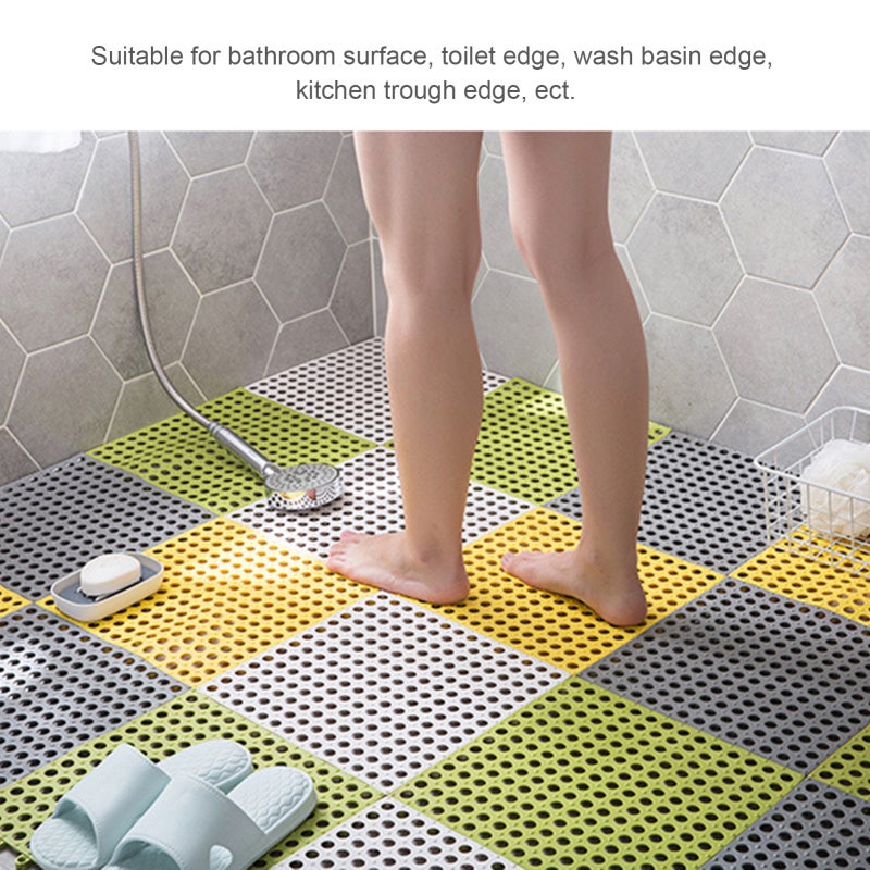 Anti-Skidding Mat Grey Flexible Bendable Custom Cuttable - Quick Drainage Massage Protrusion Bathroom Floor Mat for Shower Room Toilet - Image 5
