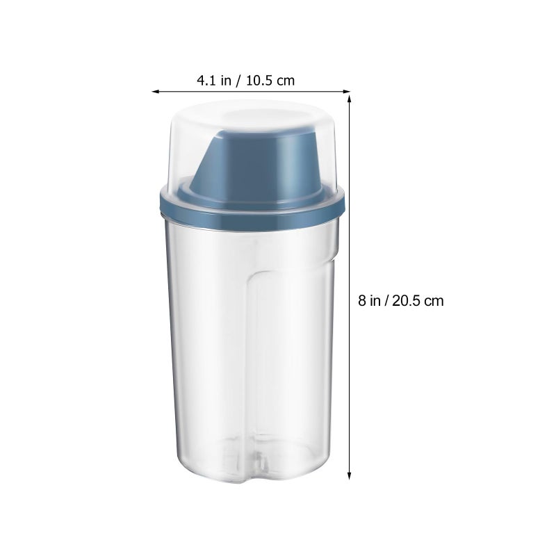 2Pcs Gray Blue Airtight Pet Food Storage Container 1000ml For Dog Cat Travel - Image 3