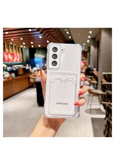 Generic Clear Wallet Phone Case for Samsung Galaxy A52 & Galaxy A52s Upgrade Card Slot Case Slim Fit Protective Soft TPU Shockproof Cover with Cute Card Holder - Transparent  - Image 2