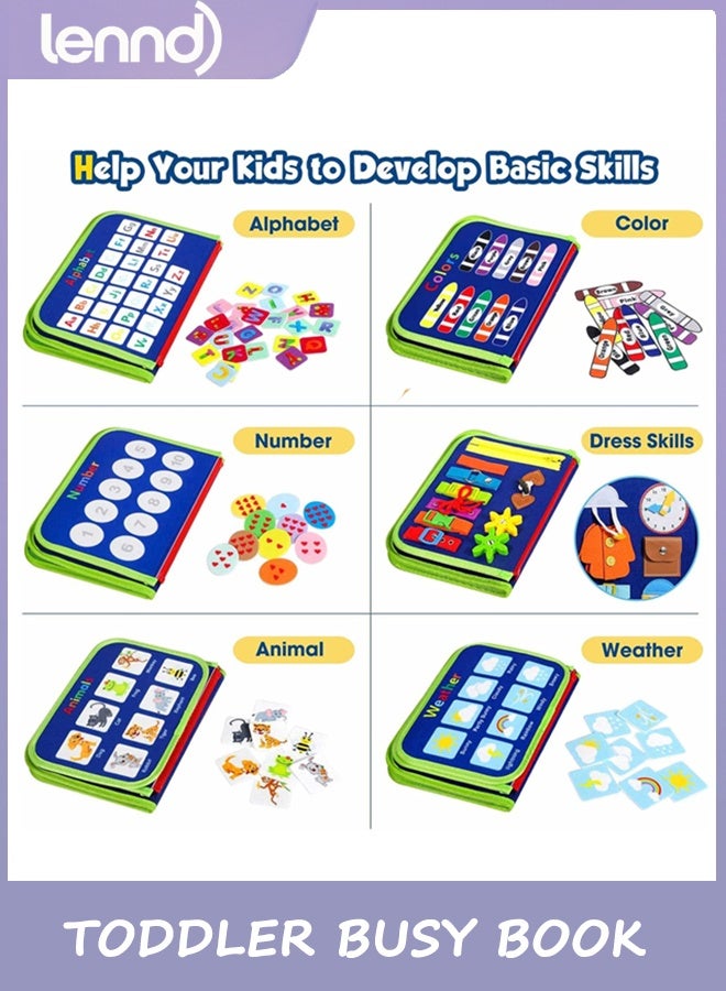 LENND Toddler Busy Board - Montessori Toys for Toddler Boy Birthday Gift, Educational Learning Sensory Busy Book for Toddler Boys, Toddlers Activities Travel Toys for Airplane Car - Image 2