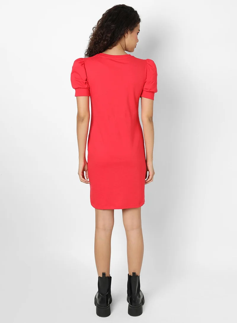 PINACOLADA Women's Scarlet Red Adult-ish T-Shirt Dress