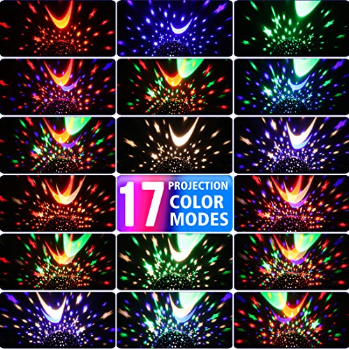 MOKOQI Star Projector Night Lights for Kids with Timer, Toys for 2-5-14 Year Old Boys Room Lights for Kids Glow in The Dark Stars Moon for Child Sleep Peacefully, Birthday Gifts for Boys-Black - Image 2