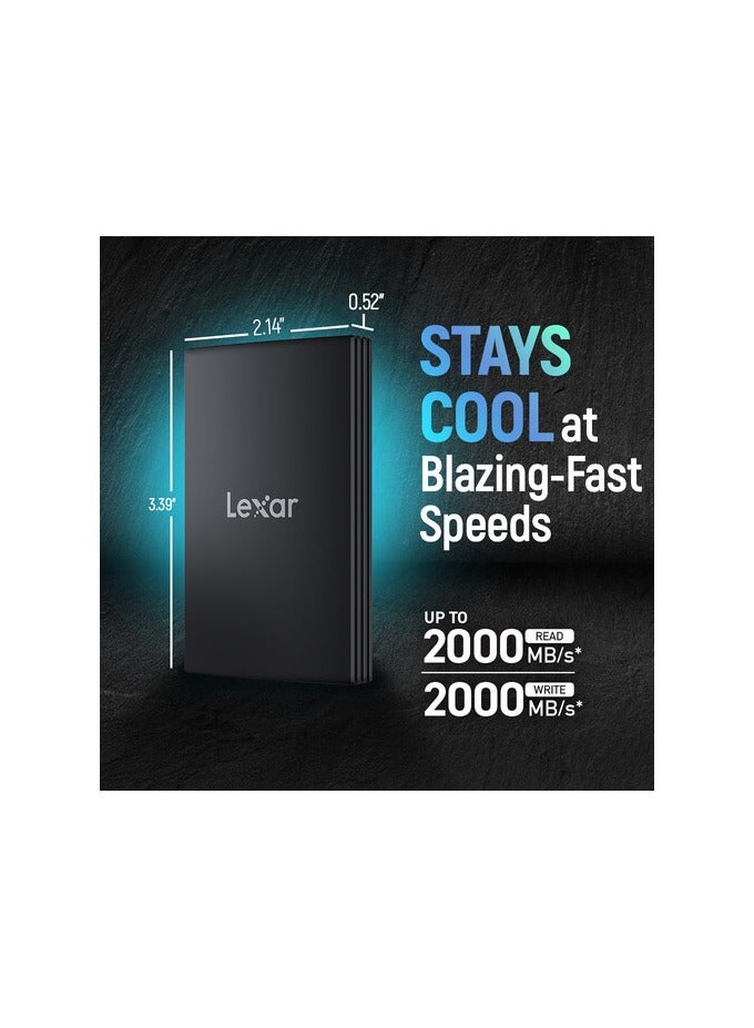 Lexar 1TB ARMOR 700 USB 3.2 Gen 2x2 Portable SSD (Black) - Image 4