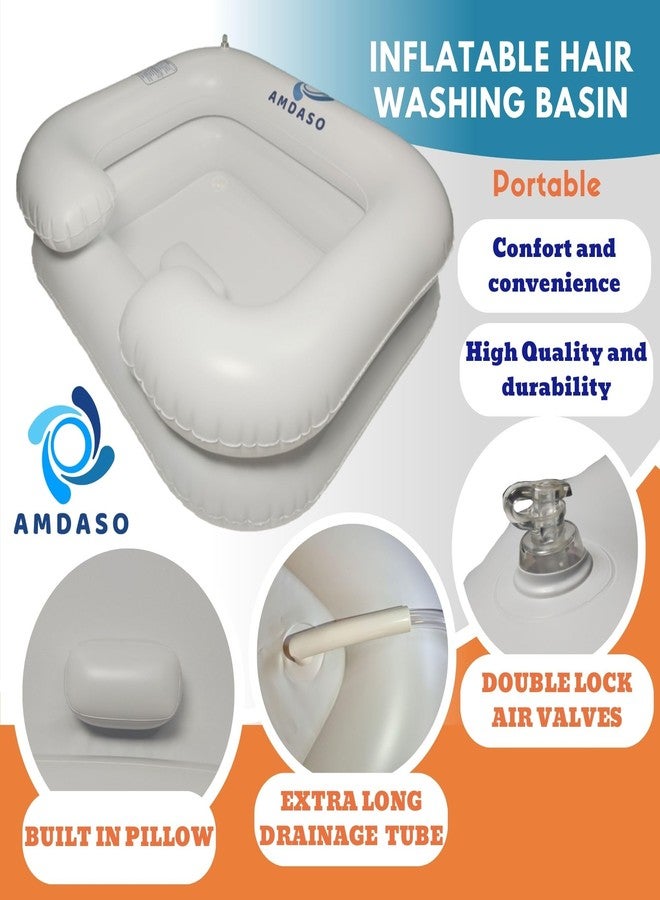 AMDASO Portable Hair Washing Station, Inflatable Shampoo Basin - Image 4