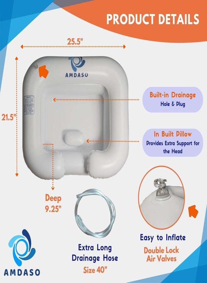AMDASO Portable Hair Washing Station, Inflatable Shampoo Basin - Image 2