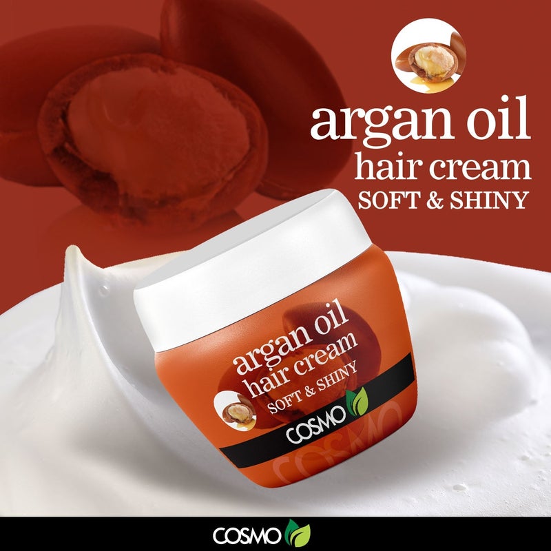 COSMO Argan Oil Hair Cream, Soft & Shiny Hair for Unisex, 250ml - Image 2
