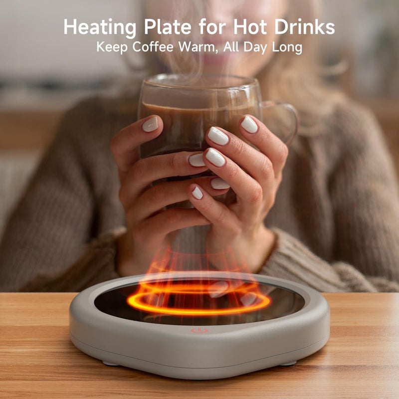 Oracer Coffee Mug Warmer, Cup Warmer for Desk with Auto Shut Off, Electric Beverage Tea Water Milk Warmer with Smart Temperature Settings, Heating Plate Candle Wax Warmer - Image 2