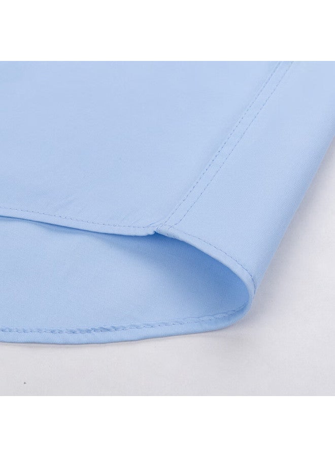 Tucano Men's Short Sleeve Shirt Summer Business Casual Solid Color Versatile Comfortable Top Men's Clothing Light Blue 2XL - Image 4