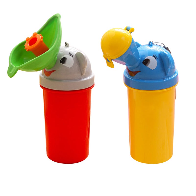 2pcs Children Portable Urinal Toddler Kid Baby Emergency Toilet for Outdoor Car Travel (Red Girl Pattern) - Image 1