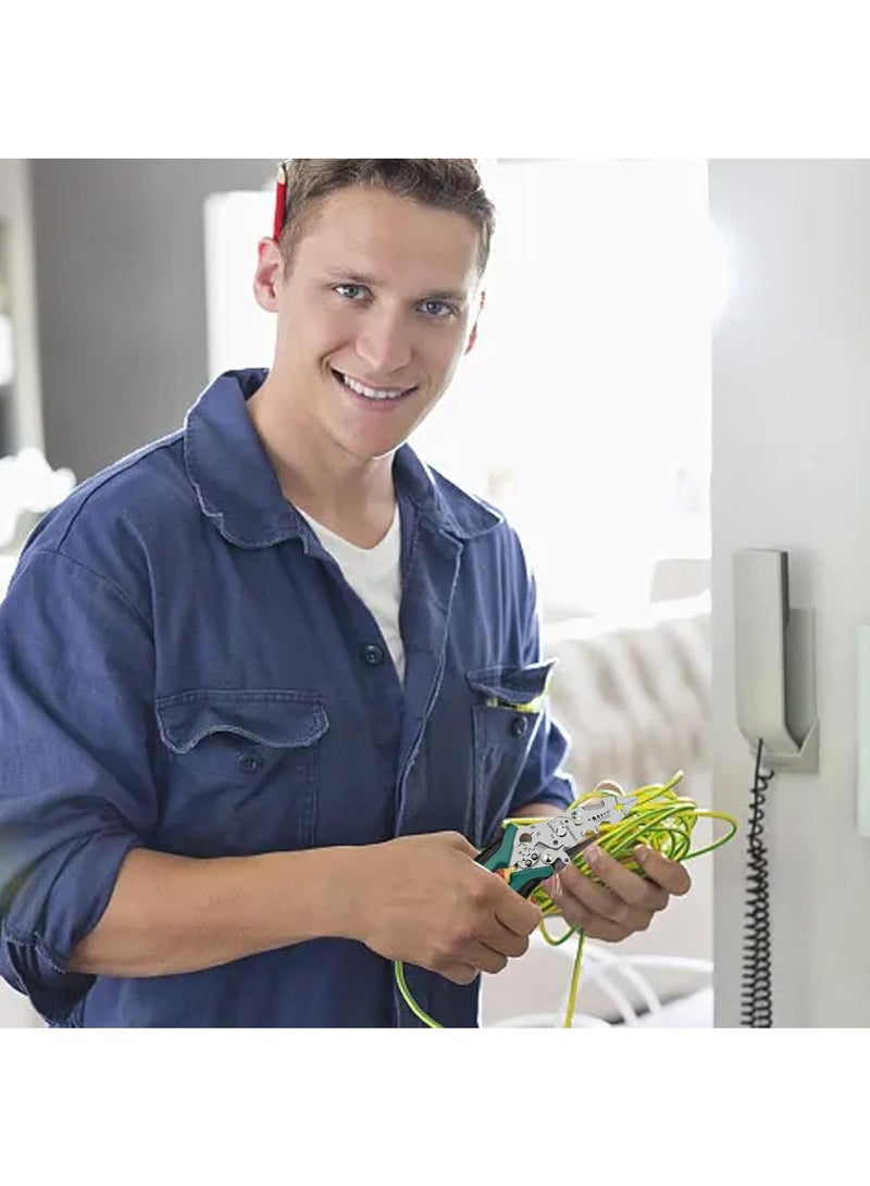 Zikra Wire Stripper Cutter, Multi-Function Wire Stripping Tool, Professional Handle Design Wire Cutter, Universal Wire Cutters and Crimping Tool, Multifunctional Electrician Pliers for Crimping, Cutting - Image 4