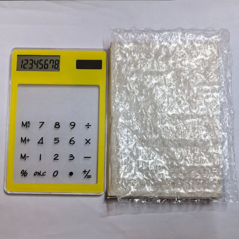 Spot Supply Transparent Touch Screen Calculator Solar Student Holiday Business Gifts Printable Logo - Image 1