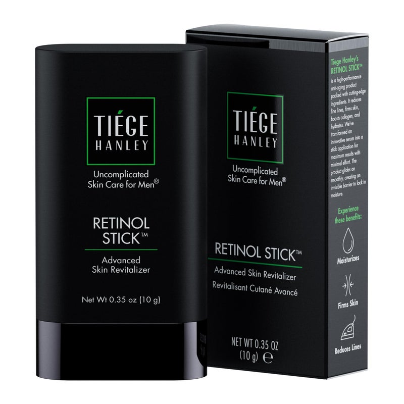 Tiege Hanley Retinol Stick for Men, Anti-Aging Face & Eye Stick With Hyaluronic Acid & Niacinamide, Helps Reduce Appearance of Fine Lines, Wrinkles & Dark Circles, Menâ€™s Skin Care, 0.35 Oz - Image 1