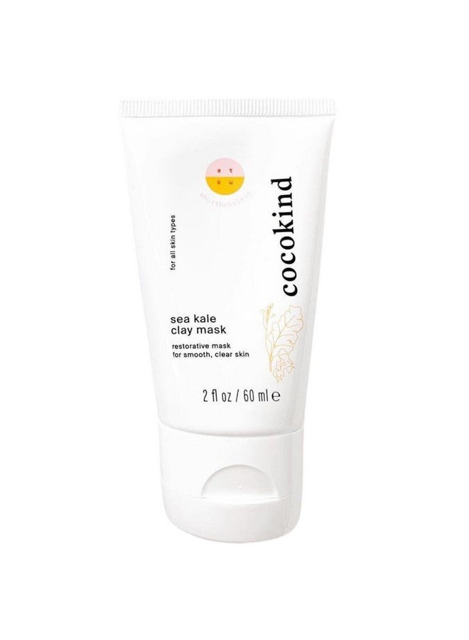 Cocokind Sea Kale Clay Mask, Gentle Exfoliaion For Radiant, Smooth Skin, Made With Blue Kale Sea Extract & Glacial Oceanic Clay To Help Reduce Excess Sebum For Smooth Skin, 2 Fl Oz - Image 1