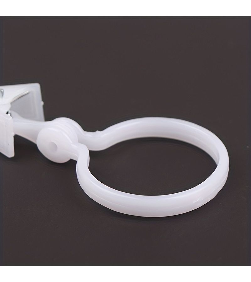 24 Piece Set Roman Rod Ring Curtain Clips Circular Jump Rings Hooks Plastic Holdback Tiebacks Towel and Sock Hanger Clips - Image 5