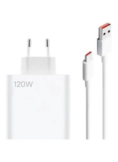 Risen 120W Type C Charger for Xiaomi Mi14T 14 14 Pro Mi13T 13 13 Ultra Pro Mi12 Mi Mix 4, Redmi Note 14 13 12, Black Shark 5/4, POCO X6/X5/F4/X4 MDY-14 EU Adapter with 6A USB A to USB C Cable  - Image 2