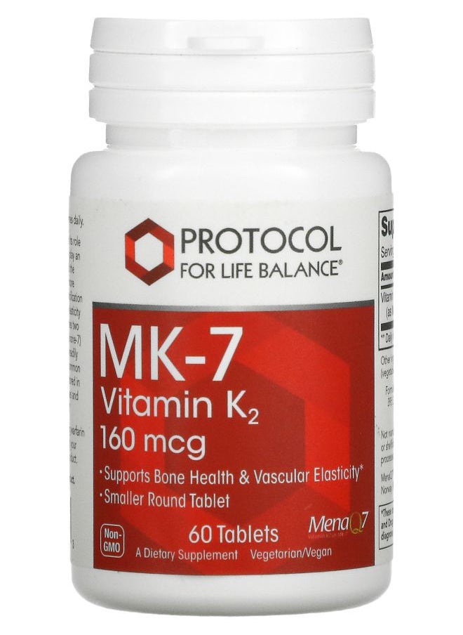 Protocol For Life Balance MK-7 Vitamin K2 160 mcg 60 Tablets 