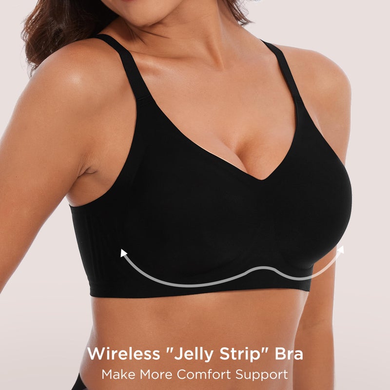 habibee Bra for Women No Underwire Comfort Seamless Bras Push Up Wireless Bras Full Coverage Bralettes, Bra Extender - Image 3