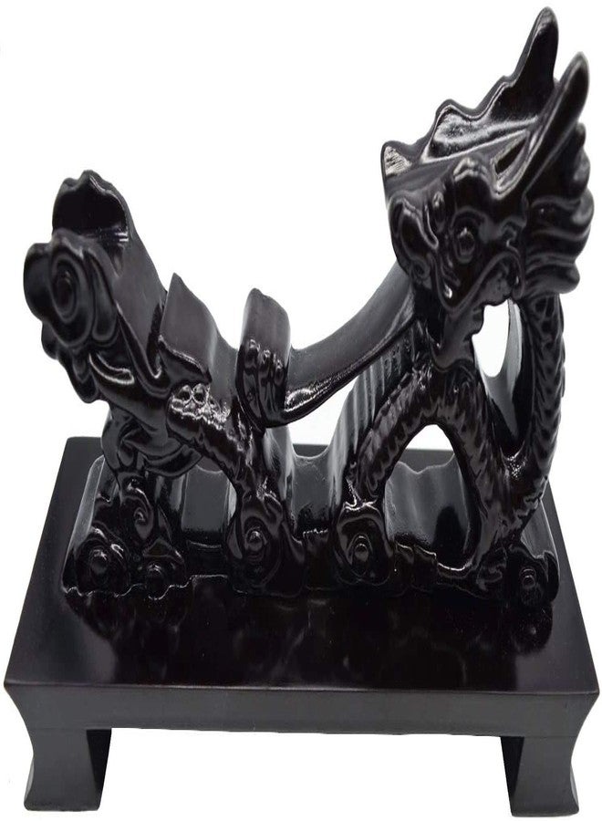 CNLQ Resin Black Dragon Samurai Sword Katana Wakizashi Tanto Holder Stand Display (Black Dragon) - Image 1