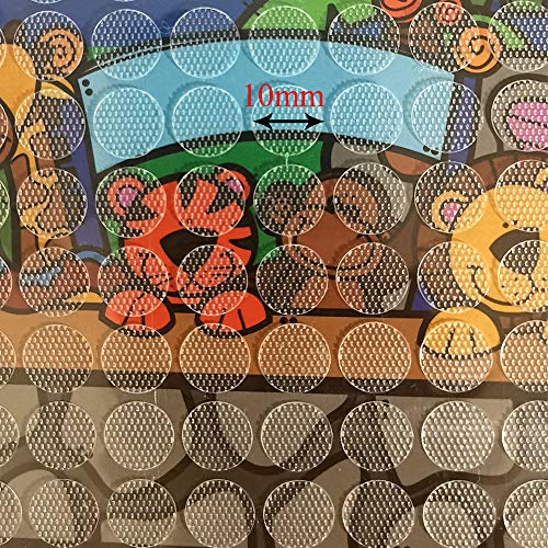 Vkey 2000pcs (1000pairs) 10mm Diameter Transparent Sticky Back Thin Clear Dots with Adhesive Hook & Loop Coins Tapes - Image 4
