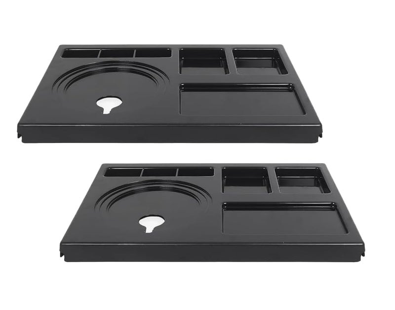 PAUL SONS Hospitality Kettle Tray Made of ABS Plastic Square Size: 16.5"x12"x1.5" Black (Pack of 2Pc) - Image 1