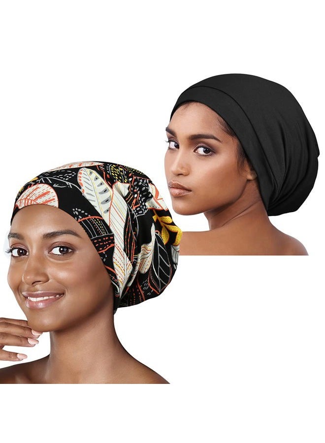 Alnorm Satin Lined Bonnet Silky Hair Wrap Large Sleep Cap Adjustable for Men and Women - Image 1