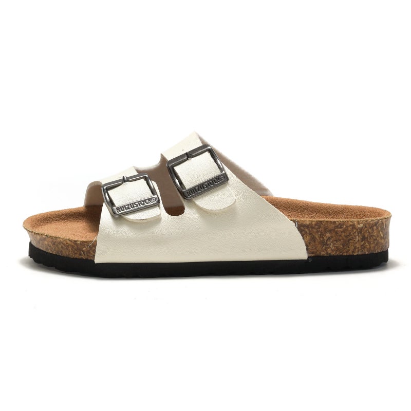 2025 Ruizu Fashion Children'S Cork Slippers Boys' One-Word Sandals And Slippers Trendy Girls' Beach Shoes - Image 1