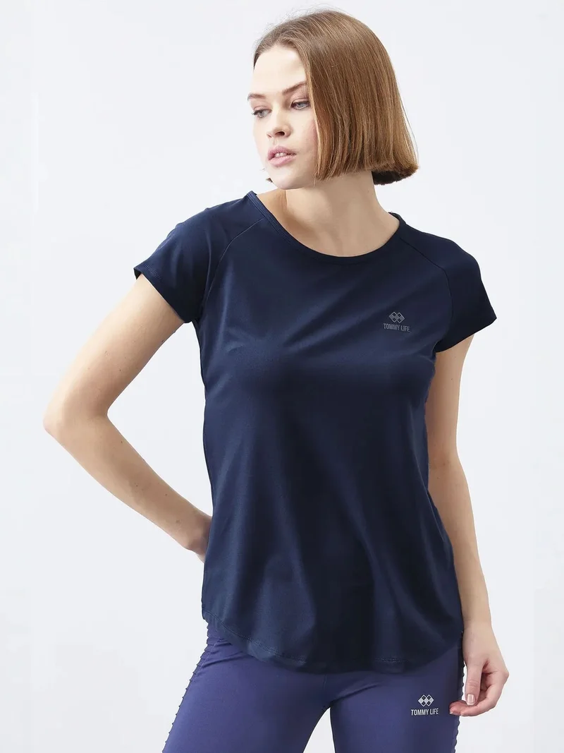 TOMMYLIFE TOMMY Women's Short-Sleeve Crew Neck T-Shirt