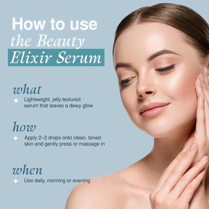 The Beauty Elixir Hyaluronic Acid Serum For Face - Ultra Hydrating, Restores, Smooths & Reduces Wrinkles - Dermatologist Tested, Natural Ingredients, Clean Beauty - Korean Skin Care - 1.69 Fl. Oz - Image 3