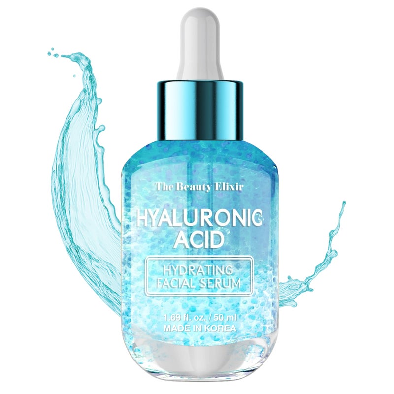 The Beauty Elixir Hyaluronic Acid Serum For Face - Ultra Hydrating, Restores, Smooths & Reduces Wrinkles - Dermatologist Tested, Natural Ingredients, Clean Beauty - Korean Skin Care - 1.69 Fl. Oz - Image 1