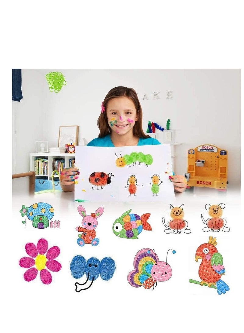 Excefore وسادة حبر كبيرة للحرف اليدوية للطوابع المطاطية، وسادات طوابع آمنة قابلة للغسل للأطفال، غير سامة، مجموعة من 6 وسادات حبر ملونة متعددة DIY 30 لون - Image 5