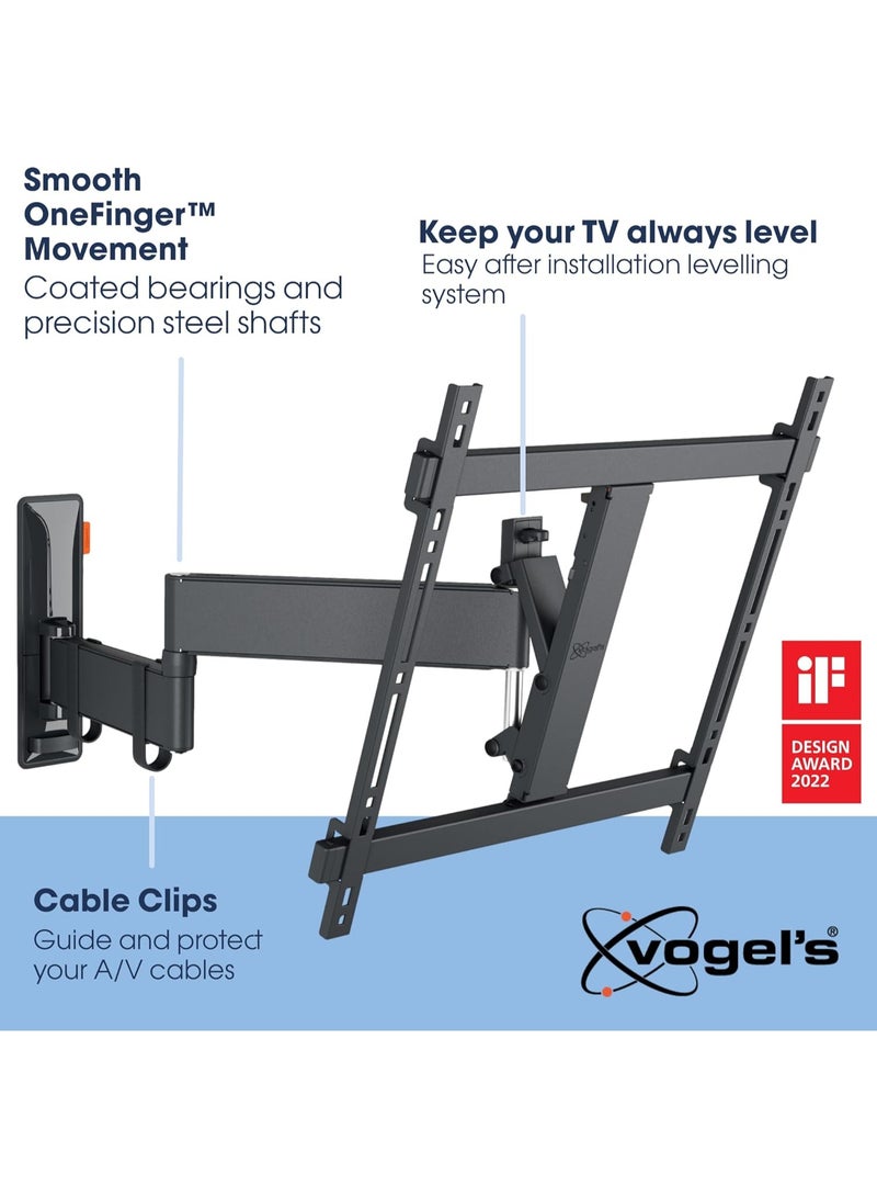 Vogel's TVM 3445 Swivel TV Wall Mount Bracket for 32-65 Inch TVs, Holds Up To Max. 25 kg TVs, Swivels Up To 180° Full Motion TV Mount Bracket Max. VESA 400x400 Universal Compatibility - Image 3