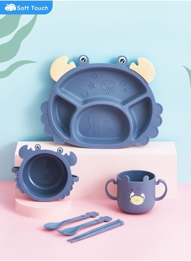Soft Touch - 6 Pieces Kids Dinnerware Set Includes Plate Bowl  and Utensil Tableware Toddler Dinnerware Set Kid Utensils Non-BPA Made of Durable Material and Perfect for Kids - Image 1