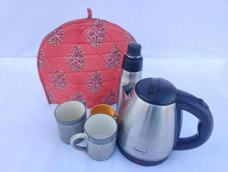 Malan Bai Mandala Tea Cozy Cover Hand Block Winter Tea Cozy Cotton Tea Kettle Warmer Pot Cover Hot Coffee Cover Handamde Kitchen Décor Brand: Malan Bai - Image 1