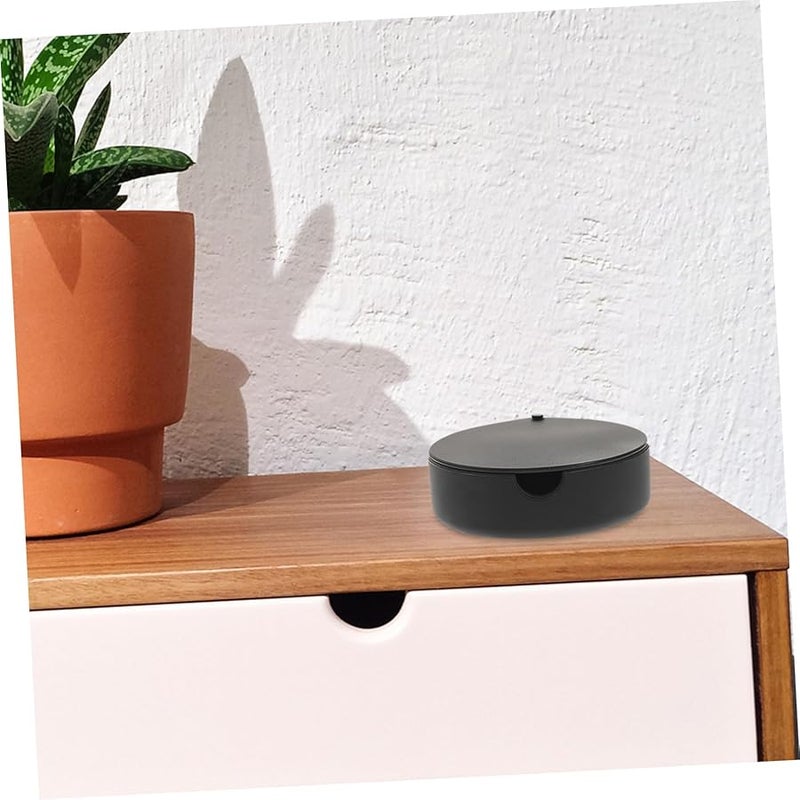 Silicone Lidded Ashtray Round Soot Storage Tray Portable for Indoor Outdoor Use - Image 5