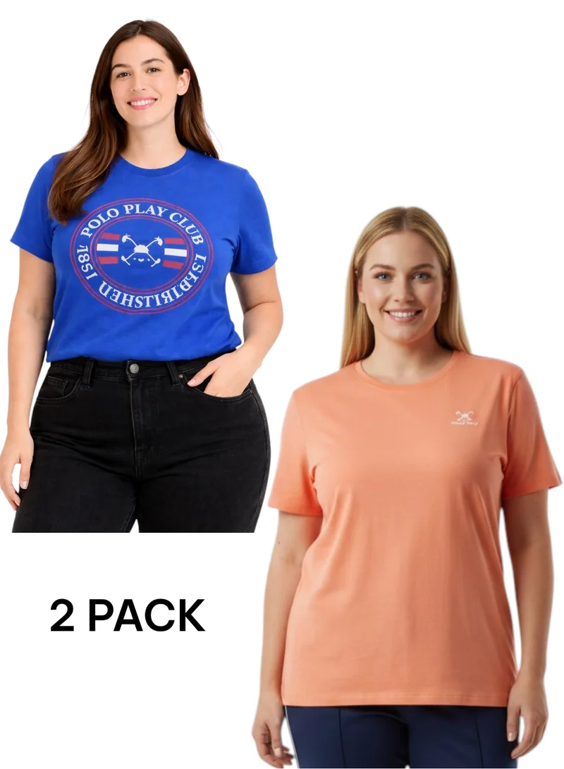 بولو بلاي  Multipack Graphic Print T-Shirt for WOMEN