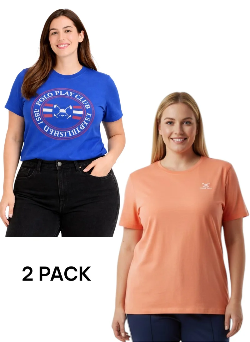 بولو بلاي  Multipack Graphic Print T-Shirt for WOMEN
