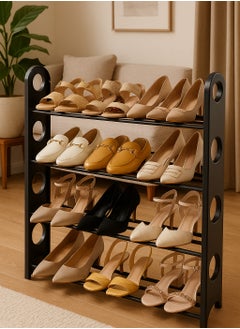 ALMUFARREJ Shoe Rack 4 Layer Black  - Image 2