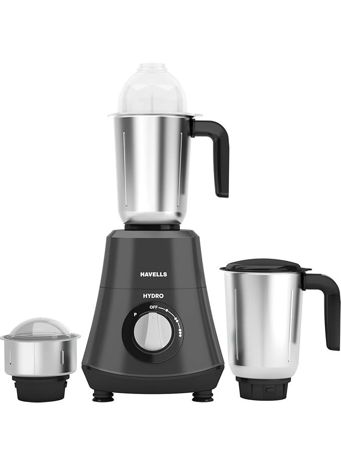 Havells Havells Hydro Neo 750W Mixer Grinder – 1.5 L Liquidizing Jar, 1.5 L Wet & Dry Jar, 0.4 L Chutney Jar – Grey, 2‑Year Warranty  - Image 1