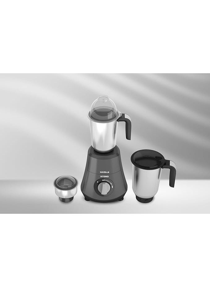 Havells Havells Hydro Neo 750W Mixer Grinder – 1.5 L Liquidizing Jar, 1.5 L Wet & Dry Jar, 0.4 L Chutney Jar – Grey, 2‑Year Warranty  - Image 2