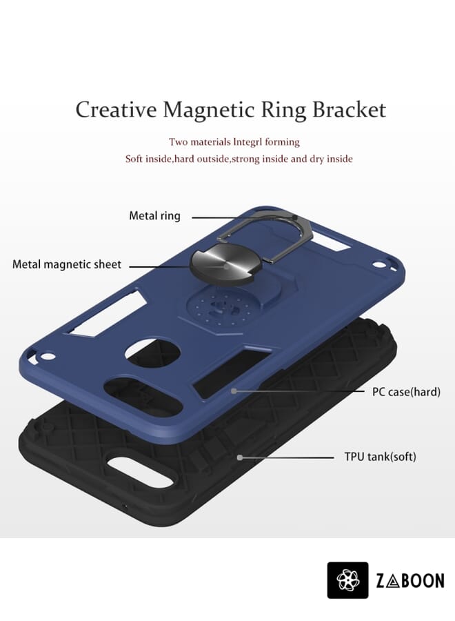 Zaboon Protective Case Cover For OPPO F9 & F9 Pro 2 in 1 Armour Series PC + TPU Protective Case with Ring Holder - Image 4