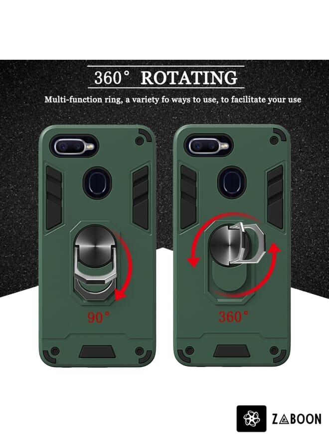 Zaboon Protective Case Cover For OPPO F9 & F9 Pro 2 in 1 Armour Series PC + TPU Protective Case with Ring Holder - Image 5