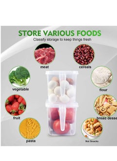 Reko 3pcs Refrigerator Organizer, Stackable Plastic Kitchen Food Storage Containers with Lids and Handle for Fruits and Vegetables, Freezer Safe Food Storage Boxes, Transparent  - Image 5